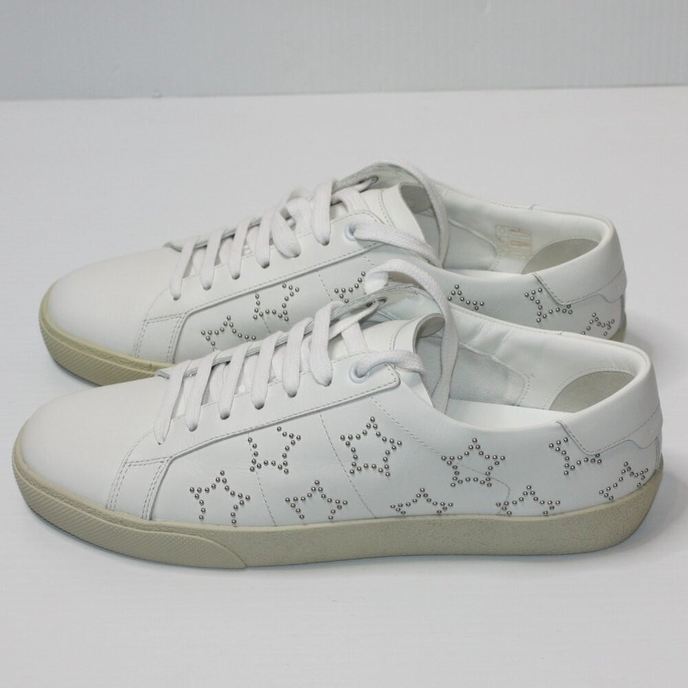 Saint Laurent Studded Star White Sneakers Shoes in size EU 39.5 / US 9.5 NEW - Picture 4 of 7